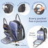 Backpack, Pack RUVALINO Diaper Bag Multifunction Travel Maternity Baby Changing Bags, Large Capacity, Waterproof, Dark