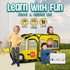 Kiddzery School Bus Pop Up Kids Play Tent, Indoor & Outdoor Playhouse with Sound Play Button for Toddlers