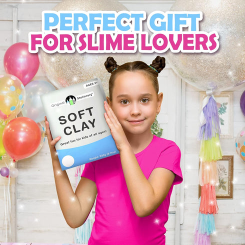 Original Stationery Soft Clay for Slime Making, Moldable Modeling Clay for Kids, 230 g/8.1 oz