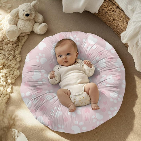 Hechitok Dog Paws White Removable Newborn Lounger Cover Nursing Pillow Slipcover Soft Snug Fits Baby Lounger