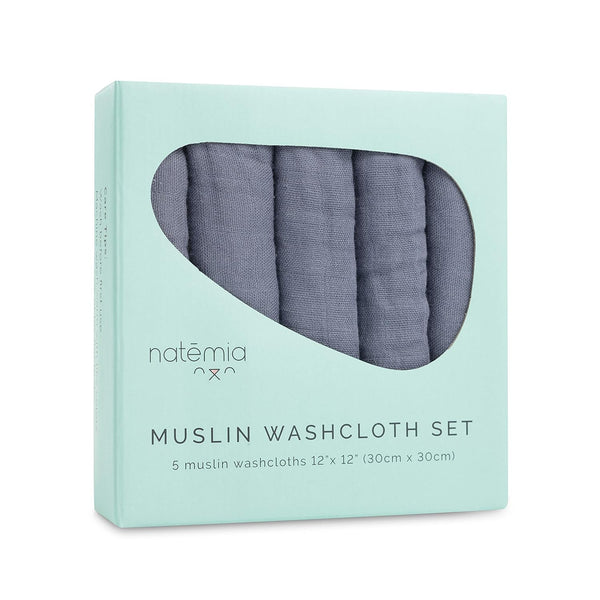 Natemia Muslin Baby Washcloths for Newborn - Premium Wash Cloths for Babies,