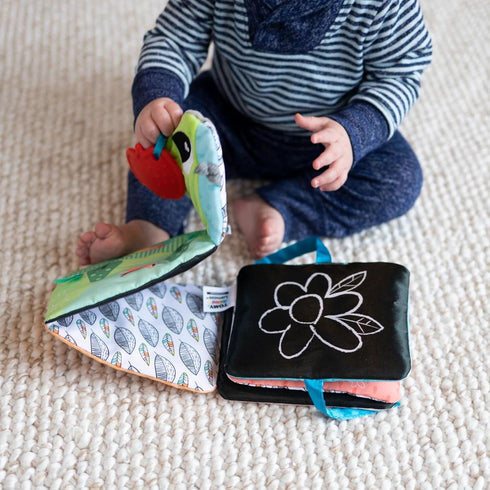 Lamaze Colorful Journey Caterpillar High Contrast Baby Book, Soft Fabric, Baby Sensory Toys