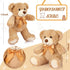 Liliful Remembrance Bow Bear Plush, 12 Inch Brown Soft Doll with Recorder for Gifts