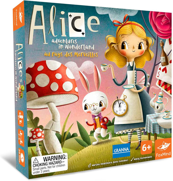 FoxMind Games: Alice's Adventures in Wonderland - Fairytale Board Game, Race to Become The Tea Party Champion, 2-4
