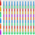 60 Pcs Stacking Crayons - 10 Interchangeable Colors Stackable Buildable Crayons, Rainbow Pencils for Kids, School,