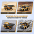 RC Dump Truck Toy, 9-Channel Remote Control Vehicle with Metal Bed & Light, Rechargeable for Kids Ages 3-12+