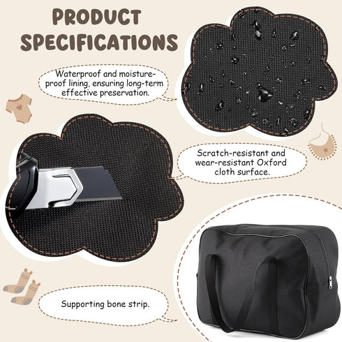 Shinylin 15.7" 13.8" 6" 600d Large Storage Bag for Baby Play Mat x x Black Waterproof Oxford Cloth Portable Bag