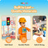 Community Set 310 Wooden Traffic Signs & Helper Figures Toy Includes Police, City & Construction Workers, Road Signs