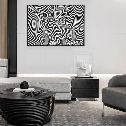 MISITU 1000 Pieces Jigsaw Puzzles for Adults, Black and White Strips, Challenging Abstract Puzzles, 28 x 20 inch