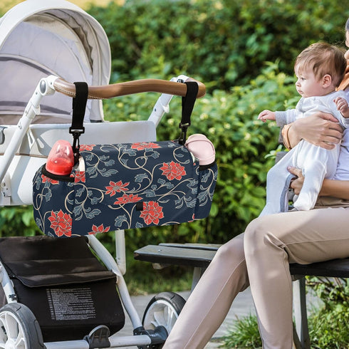 miaozhen Red Traditional Floral Design baby stroller organizers stroller caddy insulated carrito para accesorios para