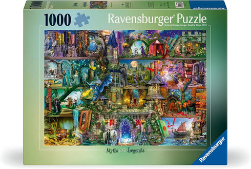 1000 Ravensburger - Myths & Legends - Piece Jigsaw Puzzle - Stunning, Vivid Colors - Exciting Mythical Scene - Bold
