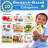500 1-3 1 1 Words Thick & Sturdy Learning Flash Cards for Toddlers with Rings - Year Old Girl Gifts - Educational