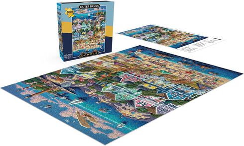 Buffalo Games - Dowdle - Outer Banks - 1000 Piece Jigsaw Puzzle for Adults - Finished Size 26.75 x 19.75
