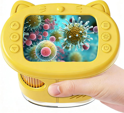 Nisumkey 1000X Handheld Digital Microscope for Kids, Pocket Microscope with 2.0" IPS Screen,