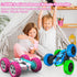 cosone Pink Remote Control Car for Girls, RC Stunt Cars with 4WD Double-Sided Driving for Kids Age 6-12