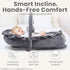 Nebulita 100% Newborn Lounger Leaf Gray - Flexible & Portable w/Infant Support Cushion, Soft & Breathable Cotton