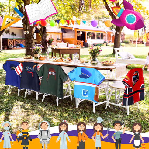 Jiuguva 12 Pcs Kids Community Helper Dress Up Clothes - Pretend Play Costume Set