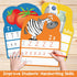 1-3, 13 26 Alphabet Writing Practice Cards, Handwriting Letter Educational for Kindergarten & Grade Double-Sided