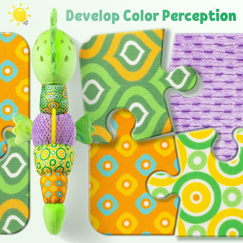 0-6-12 Tummy LIGHTDESIRE Baby Toys Musical Seahorse Stuffed Animals Infant Toys Months with Mirror|Rattles|Crinkle|Baby