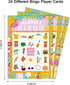 5"x7" Hawaiian Bingo Game Cards (24 Kinds), Luau Aloha Tropical Summer Party Game for Family Activities