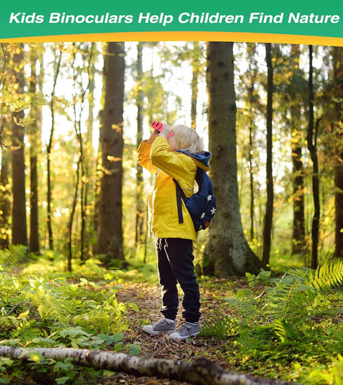 Syxspecial Kids Binoculars, Toy Binoculars for Boys and Girls 3-12 Years, Gifts for Bird Watching and Camping