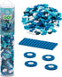 PLUS PLUS - Color Cars Tube - Water - 200 Pieces, Construction Building Stem/Steam Toy, Interlocking Mini Puzzle Blocks for Kids