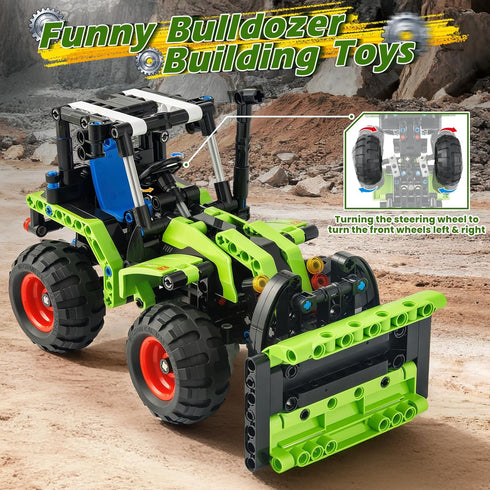 Jumlys 5, 6, 7, 8, 9, 10, 11, 12 2 1 Bulldozer Sets, 346 STEM Building Toy for Kids Boys Girls Age Years Old