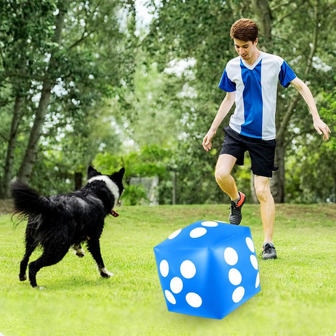 4 Pieces Jumbo Inflatable Dice, 12.6 Inch Large Fun Dice Toy for Indoor Outdoor Lawn Game Pool Party