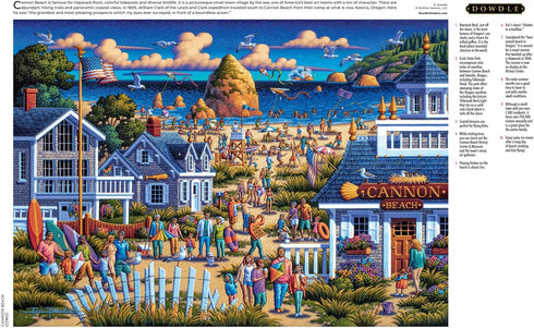 Buffalo Games Dowdle Cannon Beach Jigsaw Puzzle, 300 Pieces for Adults 14+, Perfect for Game Nights, Size 21.25 x 15.00