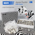 MISITU 1000 Pieces Jigsaw Puzzles for Adults, Black and White Strips, Challenging Abstract Puzzles, 28 x 20 inch