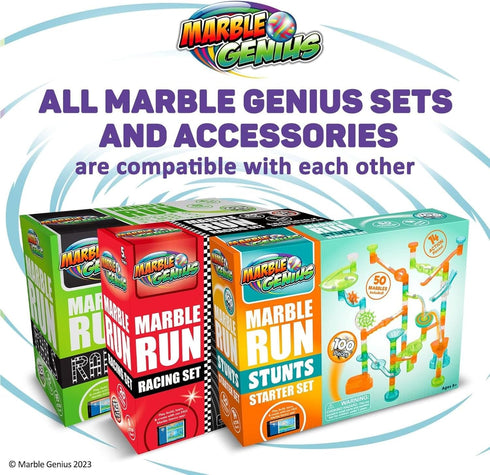 30pcs Set 4+, Marble Genius Tubes, Marble Run Accessory for Kids Ages Fun Building & Learning Educational Construction