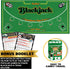36 72 2-in-1 Gamie Double Sided Felt Casino Mat, x for Blackjack & Texas Holdem Poker, Texas Holdem Poker Mat