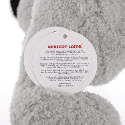 Apricot Lamb Toys Plush Velvet Raccoon Stuffed Animal, Soft Cuddly Perfect for Child (10 Inches)