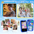 3 4 5 6 7 8 9 10 3-8(Blue) Kids Phone Birthday Gifts Toy for Year Old Girls Boy,Toddler Kid Smart Phone with Dinosaur