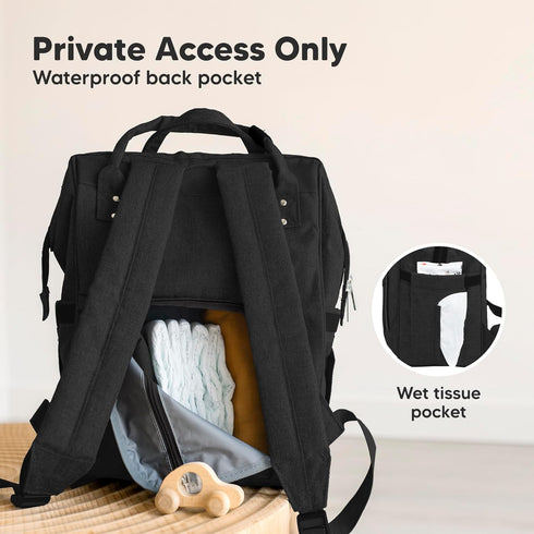 Backpack Backpack KeaBabies Baby Diaper Bag - Large Baby Bag for Boys, Girls, Waterproof Multi Function Travel Diaper