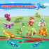 12 Packs 417 Set LINAYE Dinosaur Party Favors for Kids - PCS Mini Dinosaur Building Blocks Toys for Boys Kids Easter