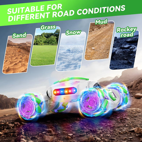 360 4WD 2.4Ghz 6-7 8-12 Nicella Gesture Sensing RC Stunt, Remote Control Car Rotating RC Cars Transform Hand Controlled