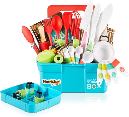 NutriChef Kids Kitchen Playset, Complete Kitchen Set for Kids with Apron, Utensils,