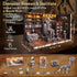 FLYINTOYS 3D Book Nook Kit, DIY Miniature Dollhouse Booknook Kit for Adults and Teens, Wooden Puzzle Bookshelf Crafts