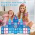 Frozen Magnetic Tiles 110 PCS, Princess Castle Magnetic Blocks, Birthday Gift Ideas for Girls with Carrying Case