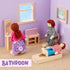 35 Set 8 1:12 Sumind Pcs Wooden Dollhouse Furniture with Family Figures, Scale Miniature Dolls House Accessories