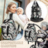Eativisa Backpack-Multi-functional Terrazzo style Diaper Bag mother and baby bag Thermal compartment USB charging port