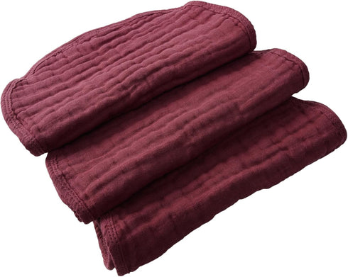 Bush Mane 6 100% 10/Pack Layer Cotton Bubble Gauze Burp Cloths- Rustic Red