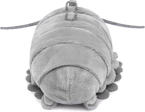 Isopod Plush Keychain Toy, Realistic Grey Isopod Stuffed Animals Keyring Pendant, Cute Plushie for Backpack Charms