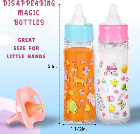 Exquisite Buggy 1 1 My Sweet Baby Disappearing Magic Bottles - Includes Milk, Juice Bottle with Pacifier for Baby Doll