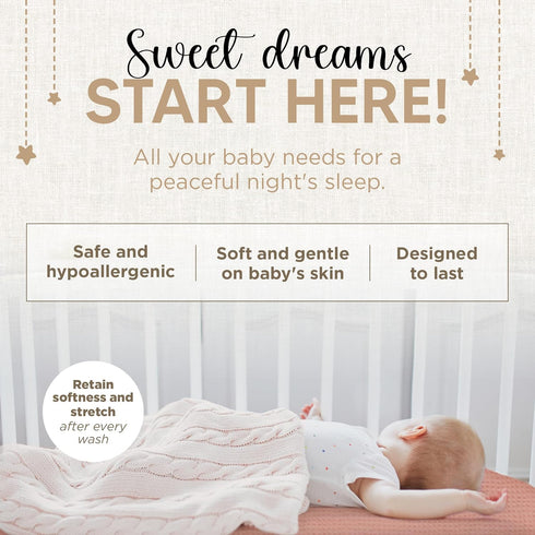 Pack Pack 2 Pack and Play Sheets Fitted - Portable Mini Crib Mattress Sheet for Boys & Girls - Soft Muslin Cotton