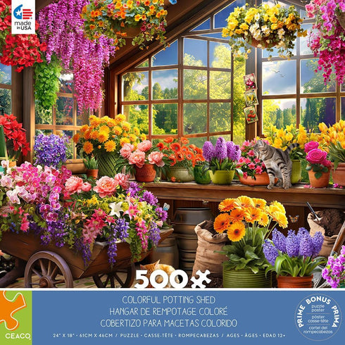 Ceaco Colorful Potting Shed 500 Piece Jigsaw Puzzle