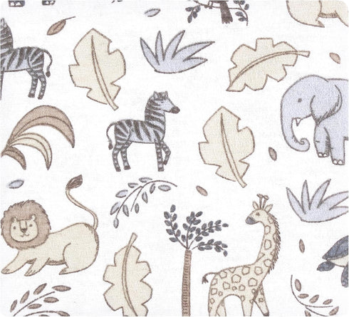 Hudson Baby Unisex Baby Cotton Flannel Receiving Blankets Bundle, Neutral Safari, One Size