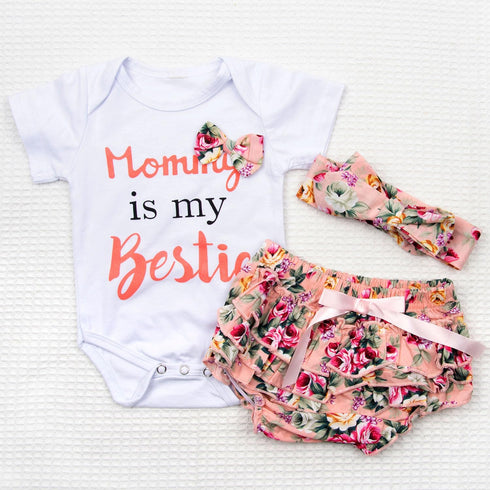 20-22 inch 3Pieces Reborn Baby Dolls Girl Clothes Reborn Newborn Baby Doll Clothes Accessories Printing Suits