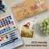 TIKSPCAE Set,100 Watercolor Paint Colors in Nature Bamboo Box,Portable Water Colors Kit with Papers and Brush